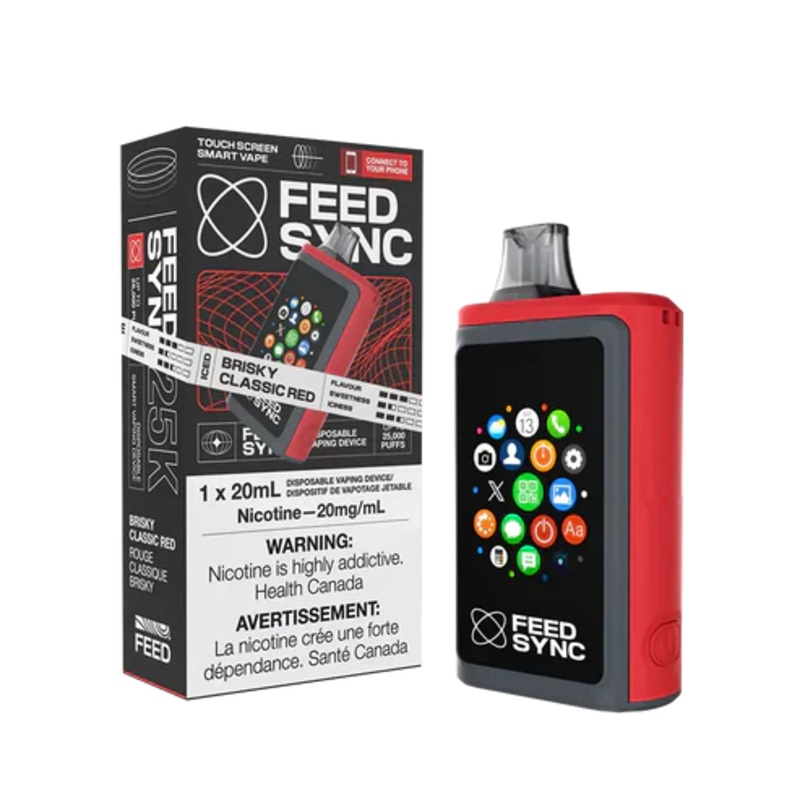 Feed Sync Disposable Vape – 25K – Brisky Classic Red