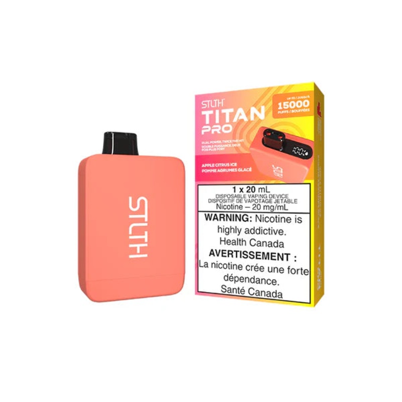 Stlth Titan Pro Disposable Vape – 15,000 Puffs – Apple Citrus Ice