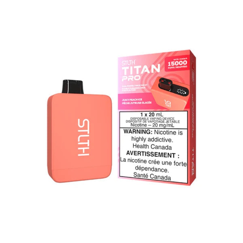 Stlth Titan Pro Disposable Vape – 15,000 Puffs – Juicy Peach Ice