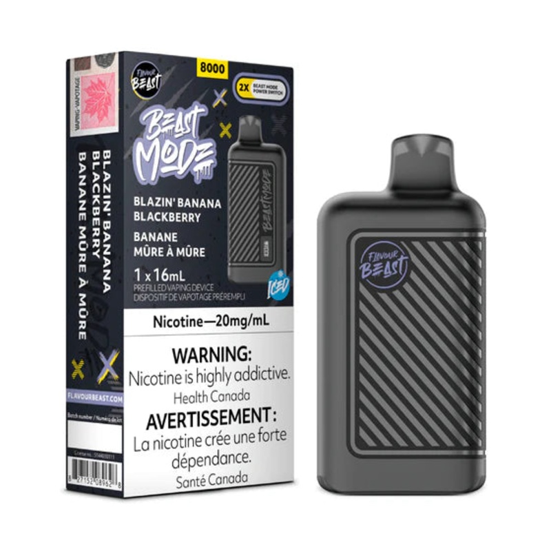 Flavour Beast BEAST MODE 8K – Blazin’ Banana Blackberry Iced