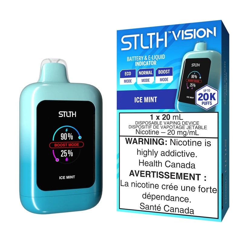 Stlth Vision Disposable Vape – 20K Puffs – Ice Mint