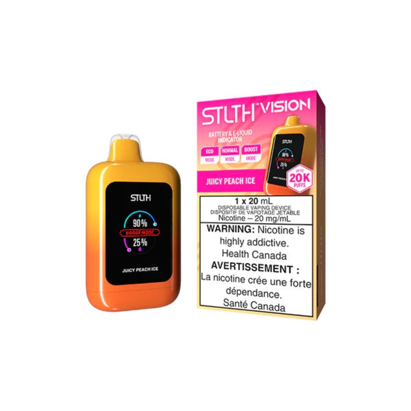 Stlth Vision Disposable Vape – 20K Puffs – Juicy Peach Ice