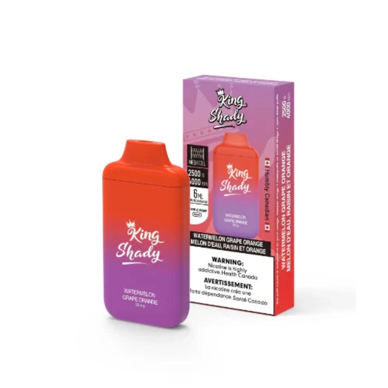 King Disposable Vape – Nicotine Free – 10 ML – 5000 Puffs – Watermelon Grape Orange