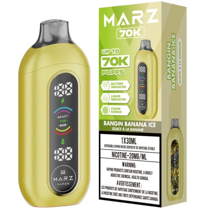 Marz Disposable 70K Puffs – Bangin Banana Ice