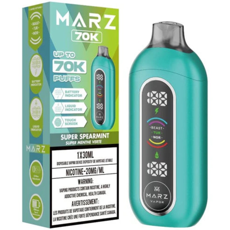 Marz Disposable 70K Puffs – Super Spearmint