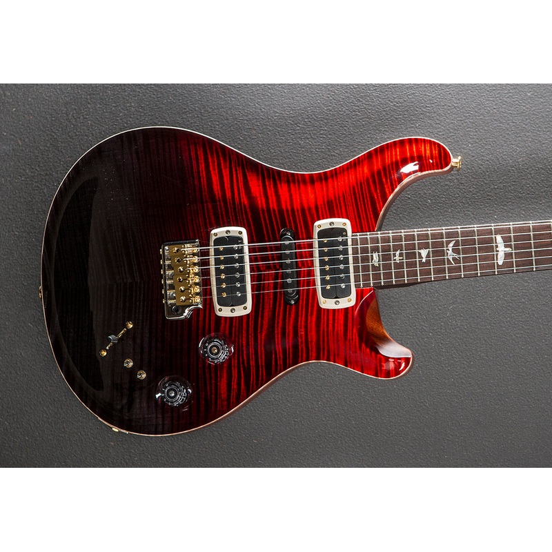 Modern Eagle V Wood Library Limited – Fire Red to Gray Black Fade w/Brazilian