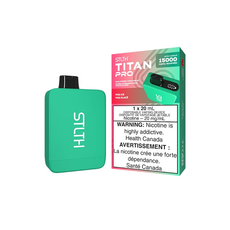 Stlth Titan Pro Disposable Vape – 15,000 Puffs – POG Ice