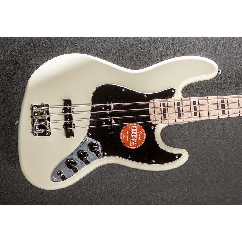 Affinity Series Active Jazz Bass – Olympic White w/Maple