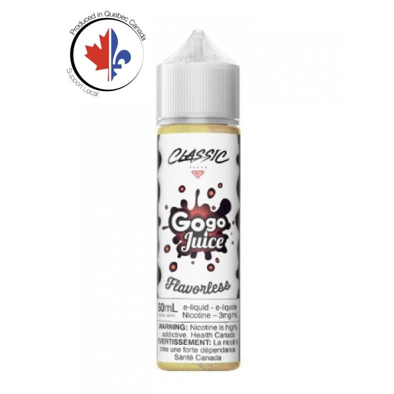 FLAVORLESS 60ML BY GOGO JUICE|0mg|3mg|6mg|12mg