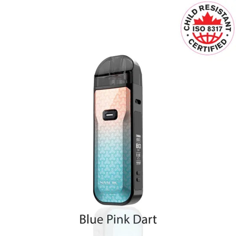 Smok Nord 5 Kit|Leather Black|7-Color Dart|Fluid Black Grey|Blue Pink