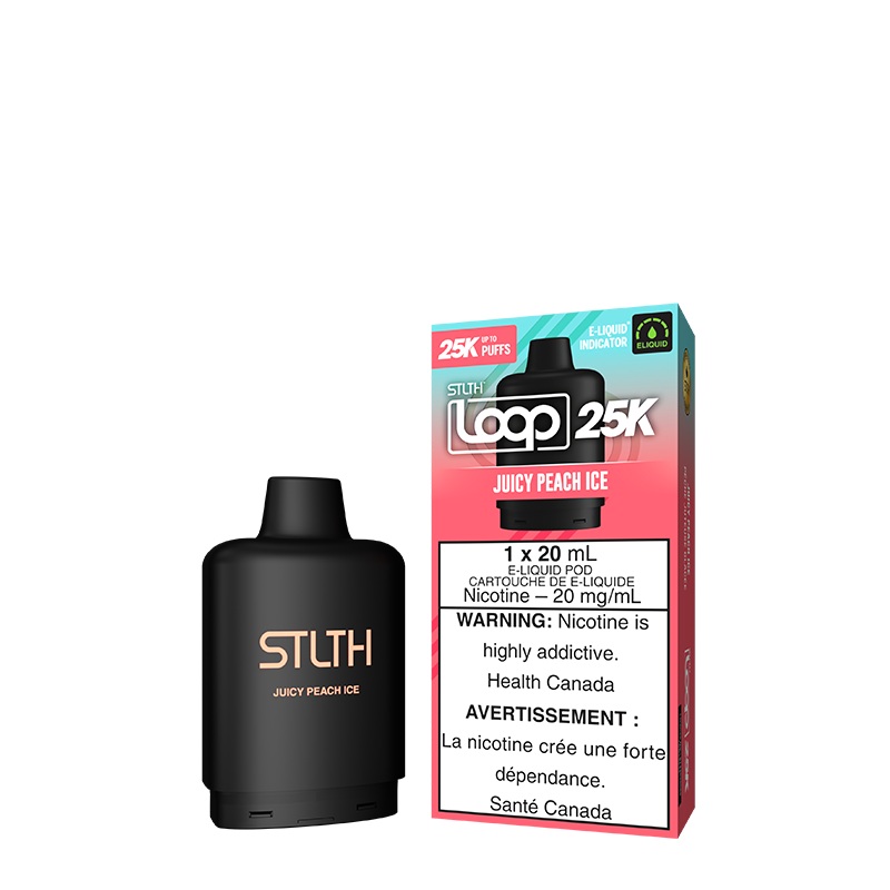 Juicy Peach Ice STLTH Loop 25K Pod