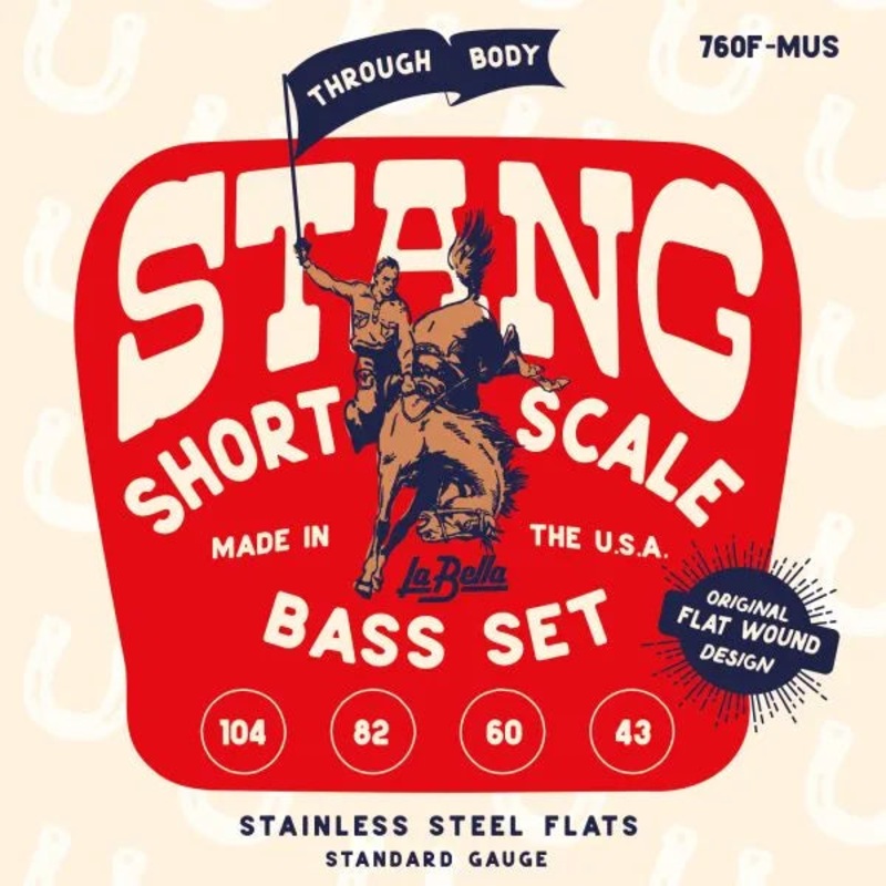 760F-MUS La Bella STANG – Stainless Steel Flat Wound Bass Strings