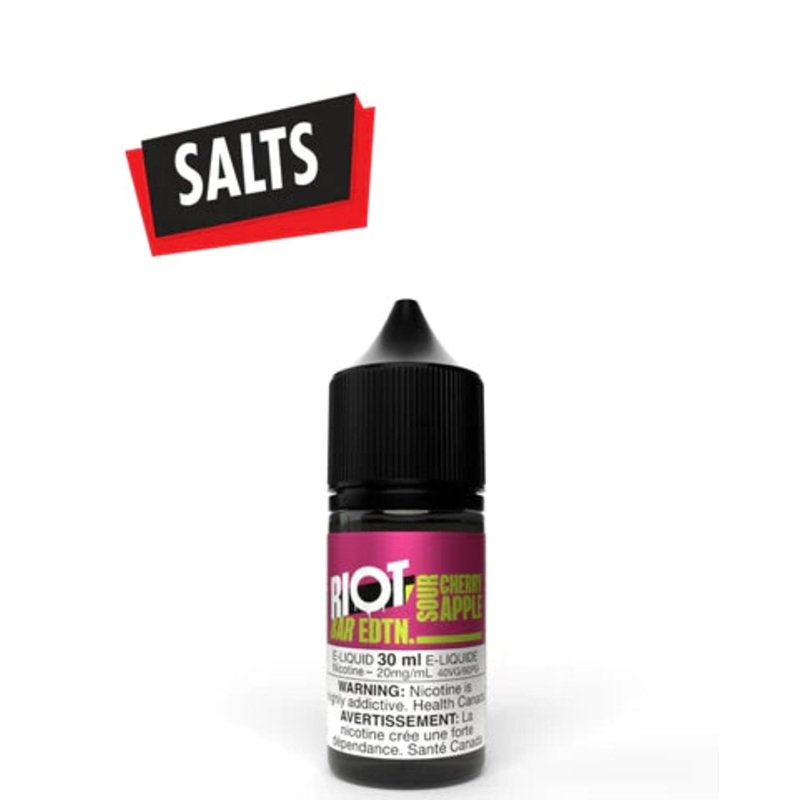SALE SOUR CHERRY APPLE SALTS 30ML BY RIOT BAR
