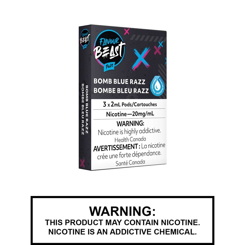 Bomb Blue Razz Flavour Beast Pods