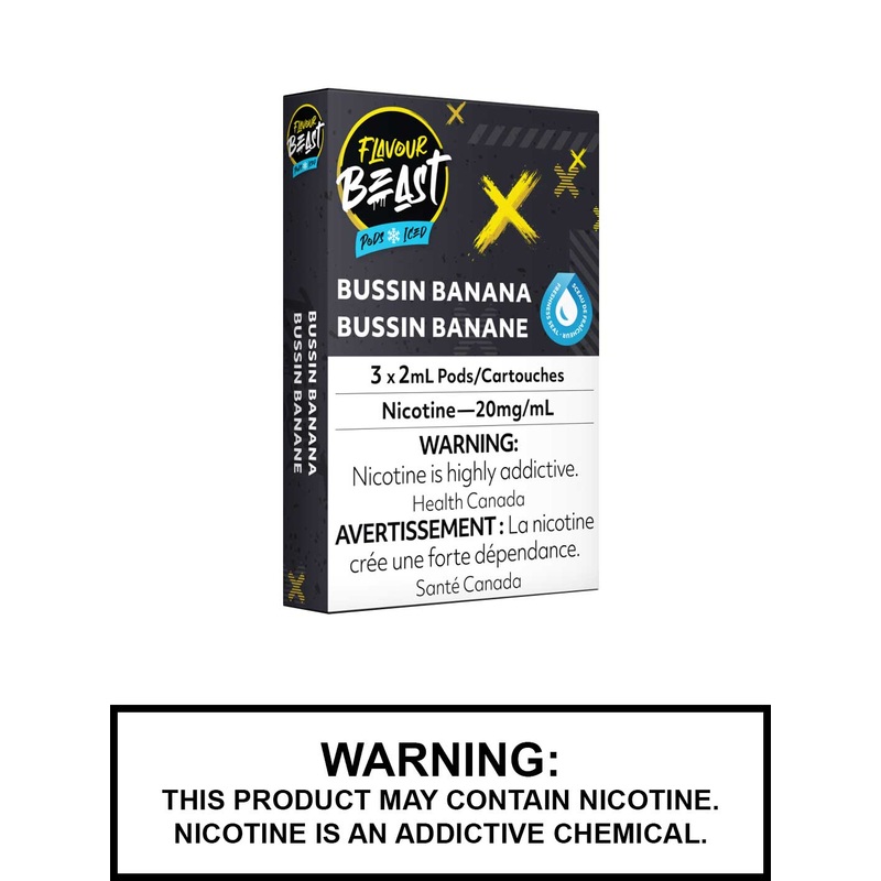 Bussin Banana Iced Flavour Beast Pods