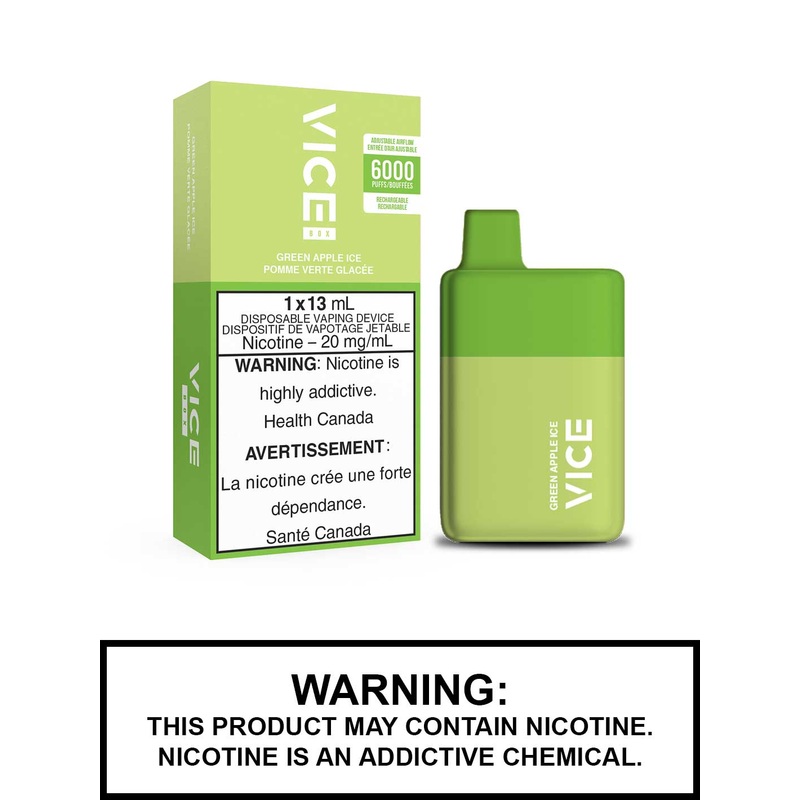 Green Apple Ice by Vice Box Disposable Vape