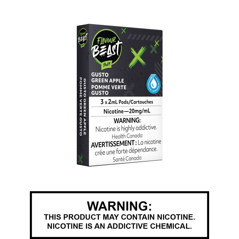 Gusto Green Apple Flavour Beast Pods