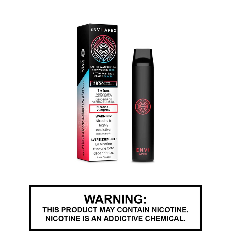 Lychee Watermelon Strawberry Iced by ENVI Apex Disposable Vapes