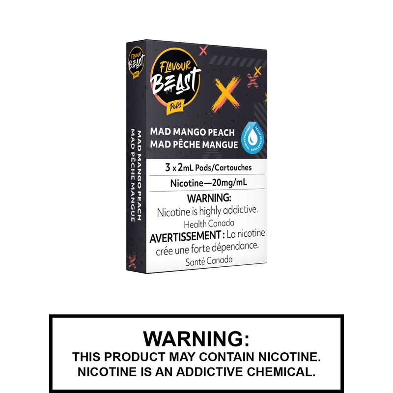 Mad Mango Peach Flavour Beast Pods