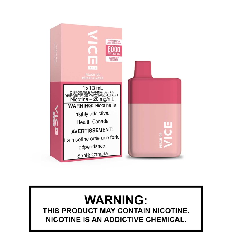 Peach Ice by Vice Box Disposable Vape