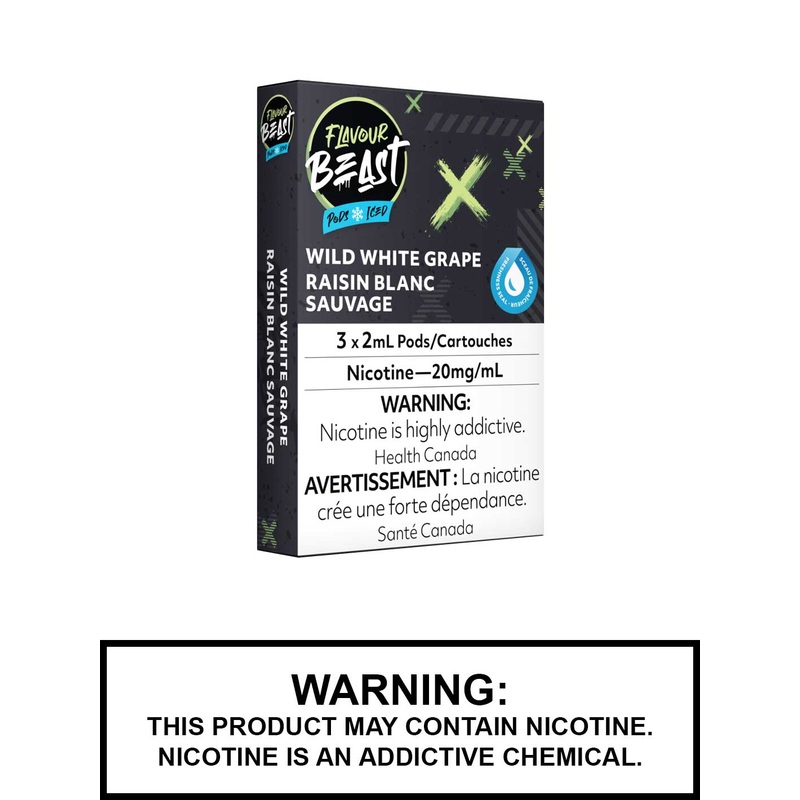 Wild White Grape Iced Flavour Beast Pods