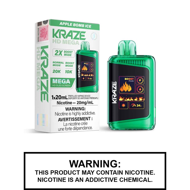 Apple Bomb Ice Kraze HD Mega Disposable Vape