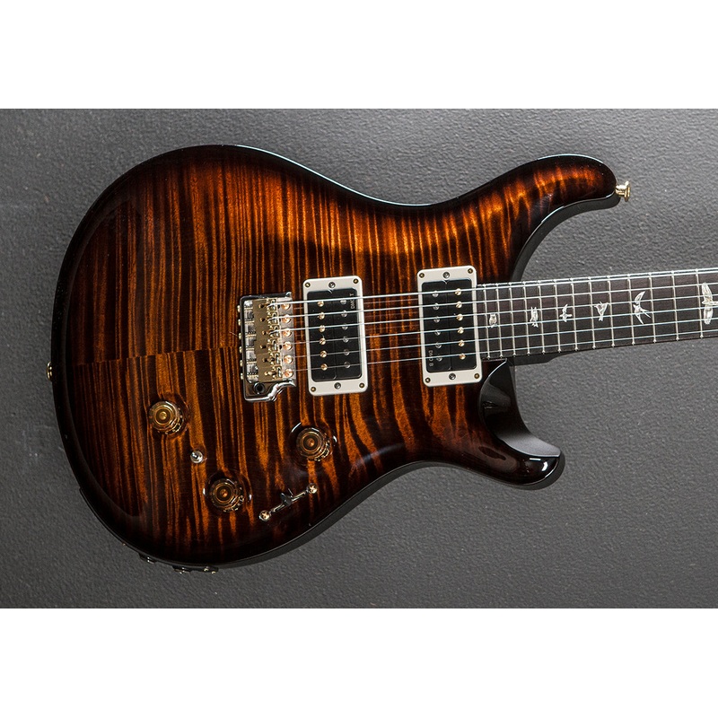 Custom 24 Piezo 10 Top – Black Gold Wraparound Burst