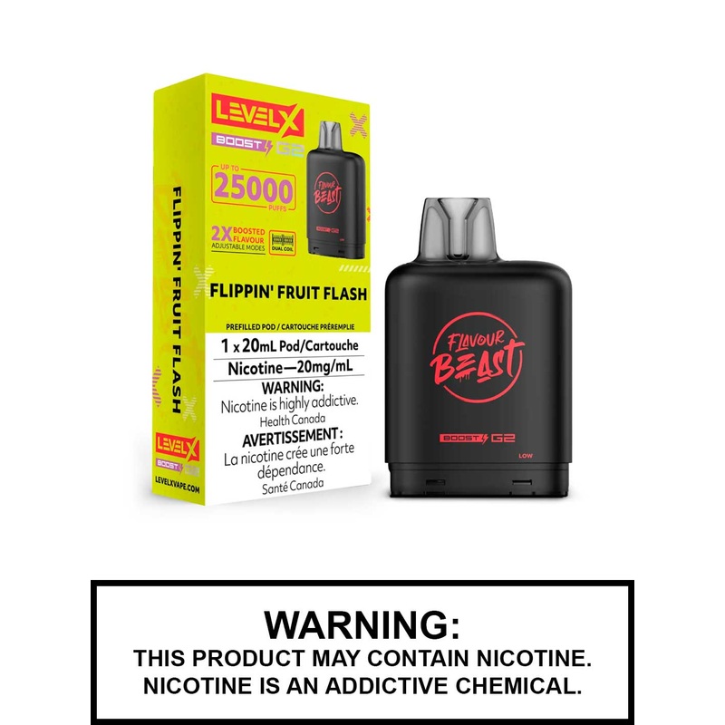 Flippin Fruit Flash Flavour Beast Level X Boost G2 Pods
