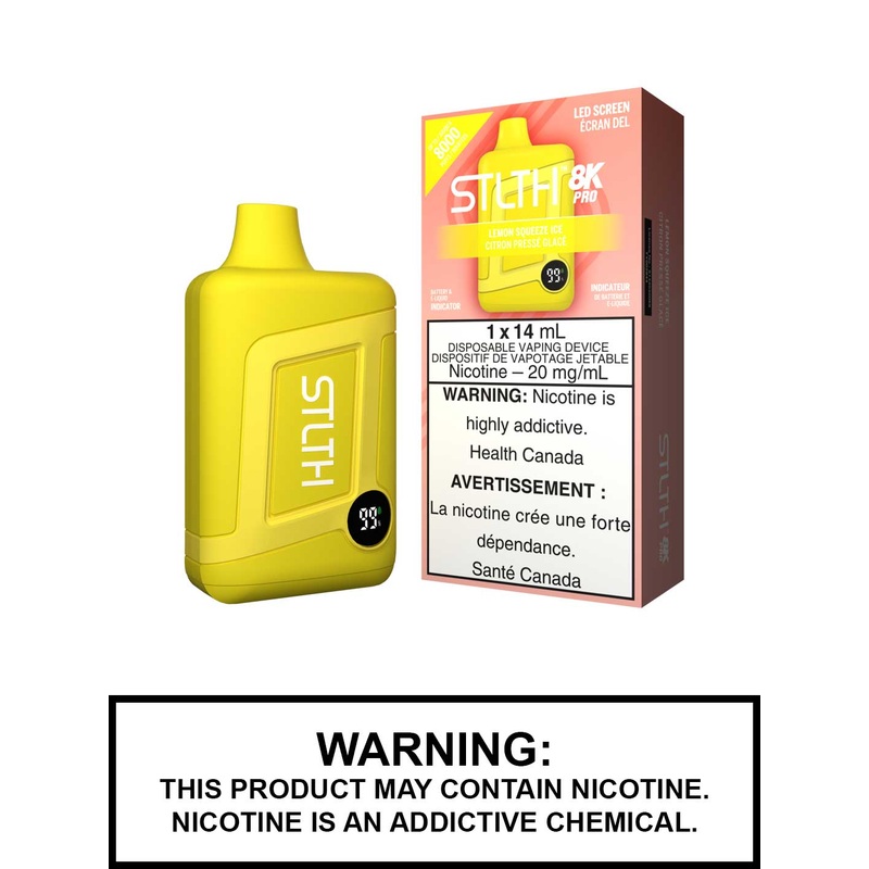 Lemon Squeeze Ice STLTH 8K Pro Disposable Vape