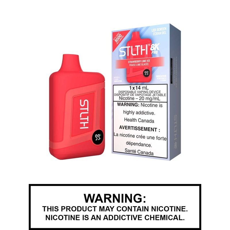Strawberry Lime Ice STLTH 8K Pro Disposable Vape