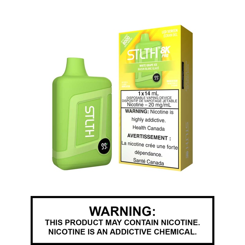 White Grape Ice STLTH 8K Pro Disposable Vape