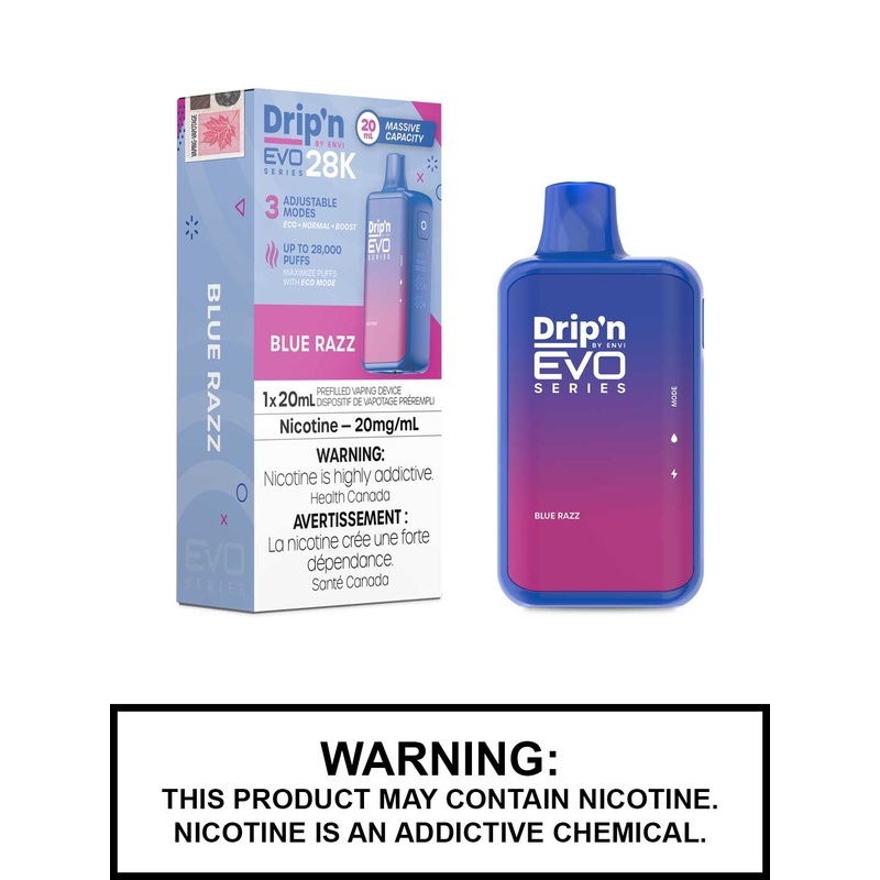 Blue Razz Drip’n EVO 28K Disposable Vape