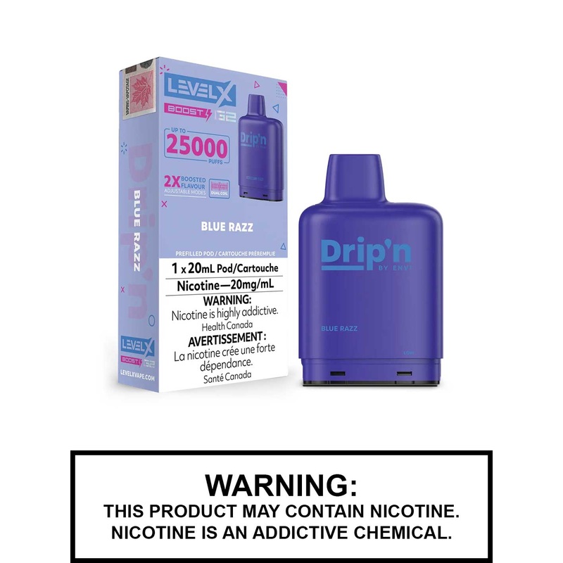 Blue Razz Drip’n Level X Boost G2 Pods