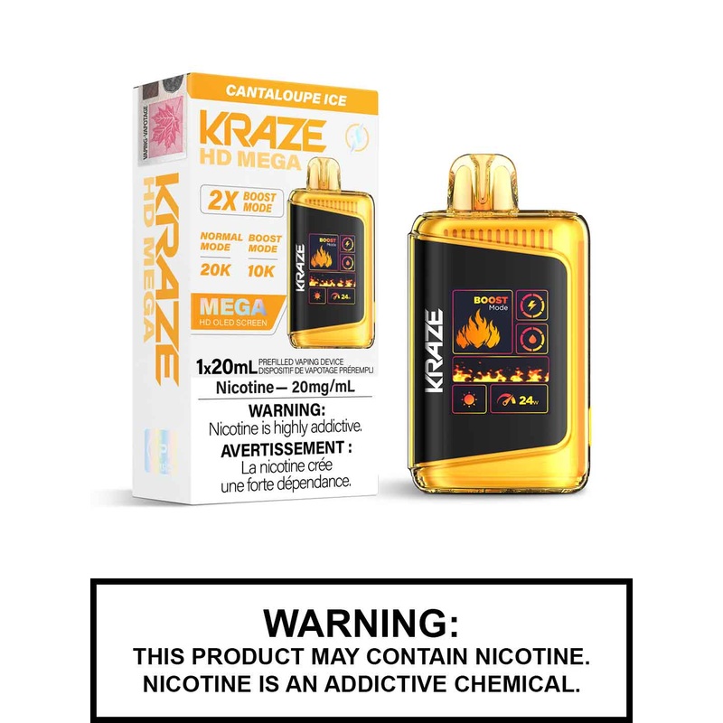 Cantaloupe Ice Kraze HD Mega Disposable Vape