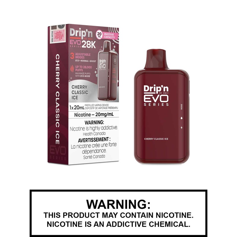 Cherry Classic Ice Drip’n EVO 28K Disposable Vape