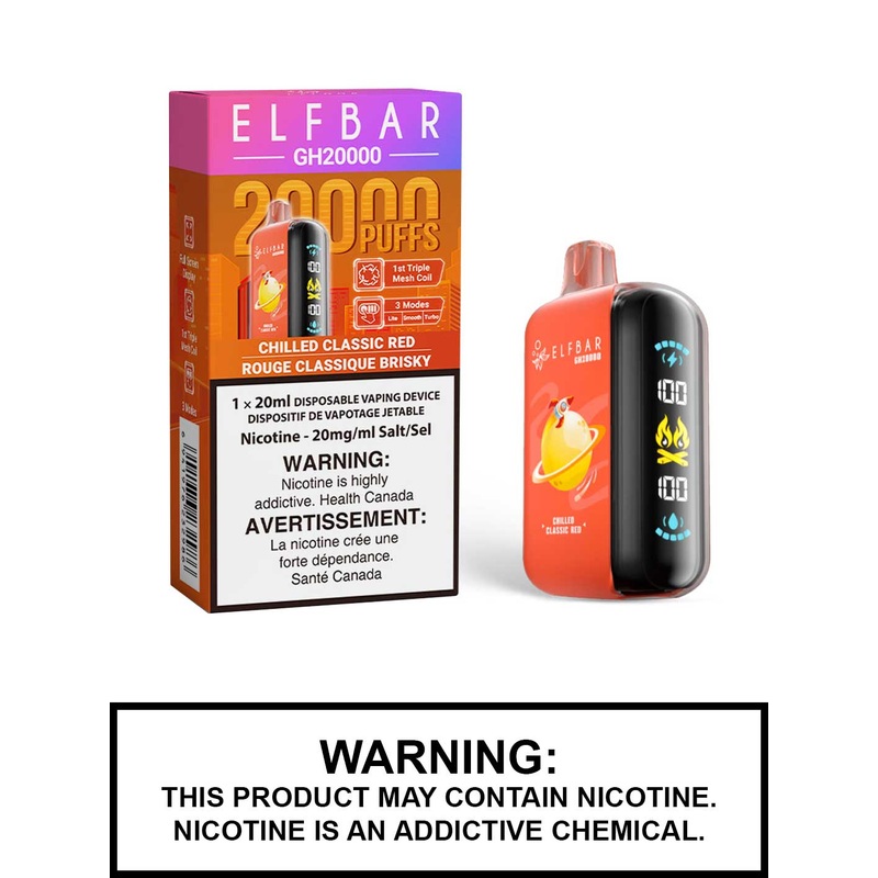 Chilled Classic Red Elf Bar GH20000 Disposable Vape
