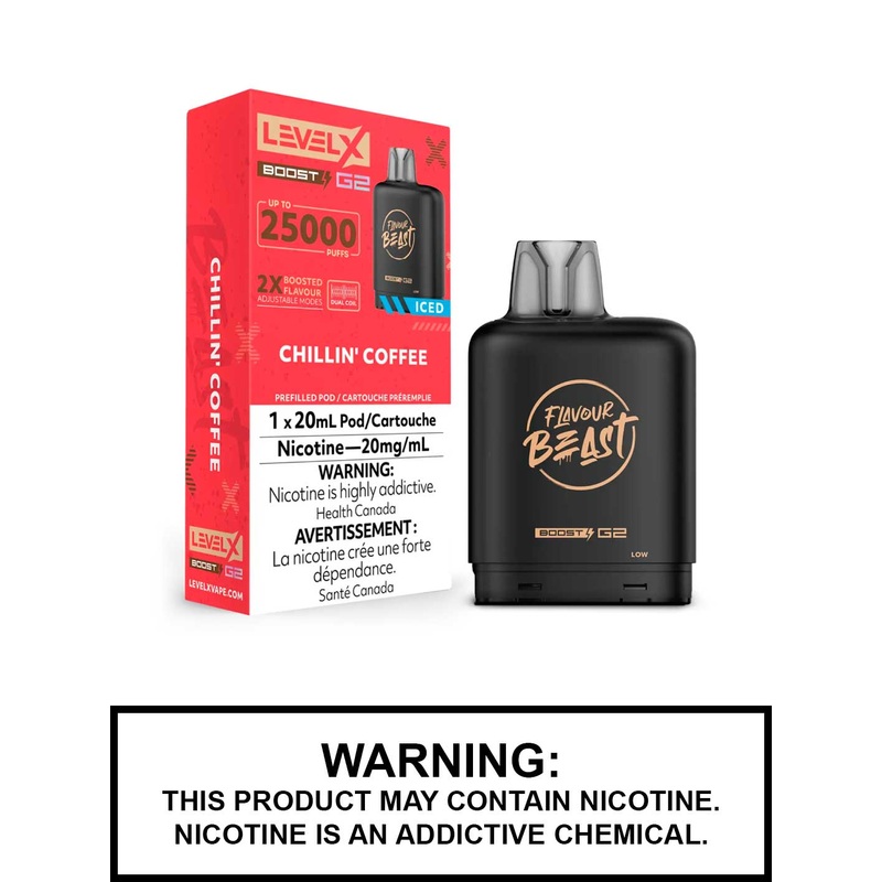 Chillin Coffee Iced Flavour Beast Level X Boost G2 Pods