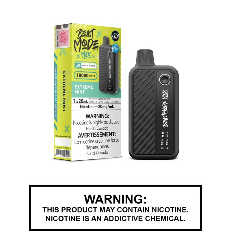 Extreme Mint Iced Flavour Beast Beast Mode Max Disposable Vape