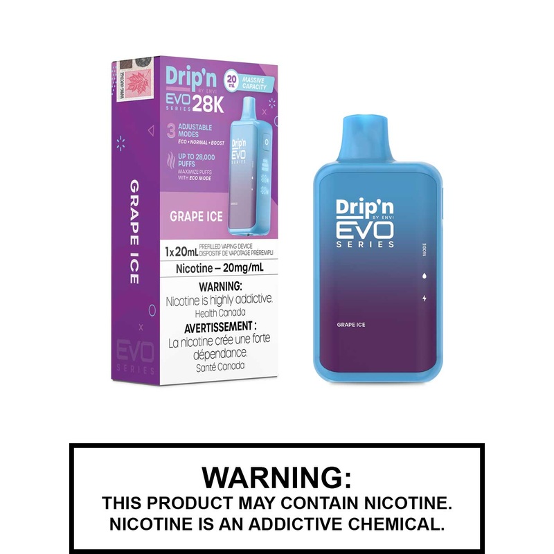 Grape Ice Drip’n EVO 28K Disposable Vape