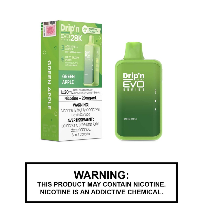 Green Apple Drip’n EVO 28K Disposable Vape