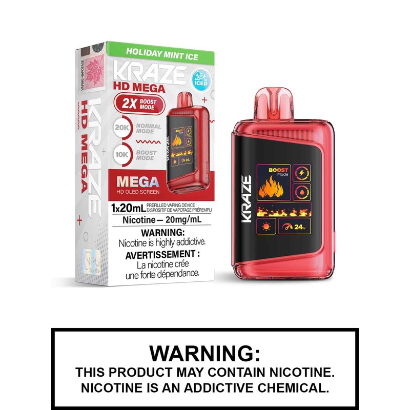 Holiday Mint Ice Kraze HD Mega Disposable Vape