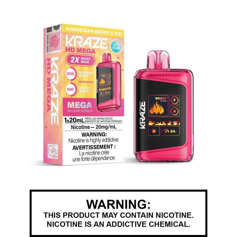 Norwegian Berry G Ice Kraze HD Mega Disposable Vape