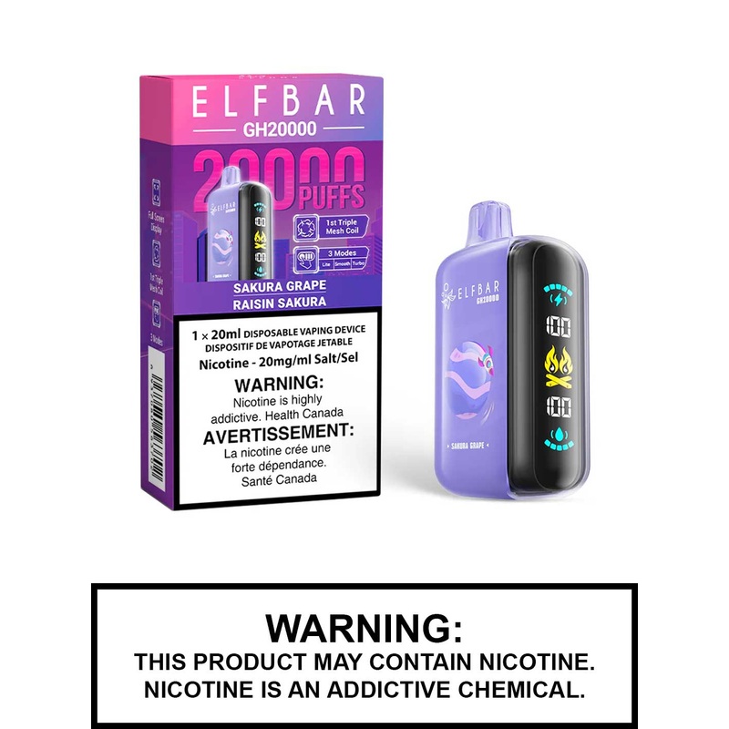 Sakura Grape Elf Bar GH20000 Disposable Vape