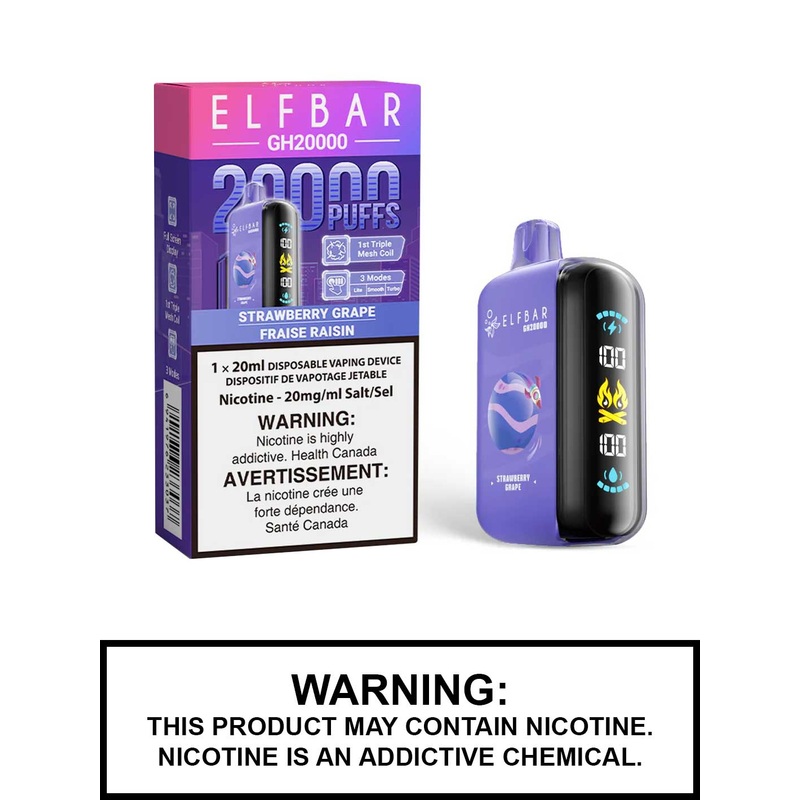 Strawberry Grape Elf Bar GH20000 Disposable Vape