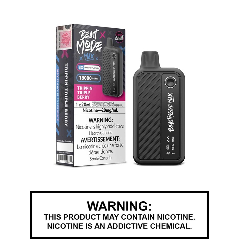 Trippin Triple Berry Flavour Beast Beast Mode Max Disposable Vape