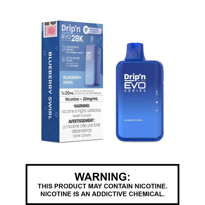Blueberry Swirl Drip’n EVO 28K Disposable Vape