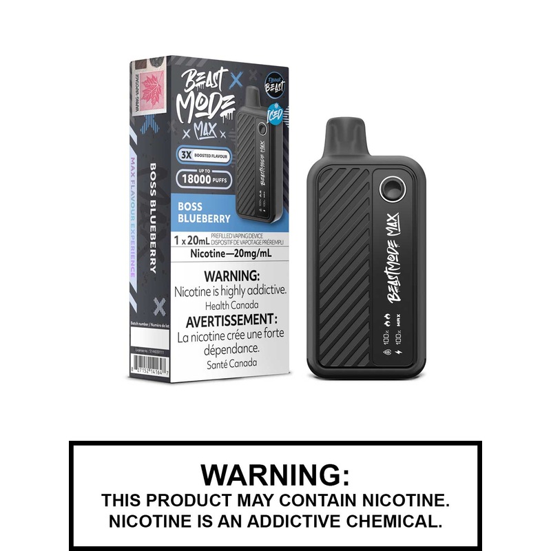 Boss Blueberry Iced Flavour Beast Beast Mode Max Disposable Vape