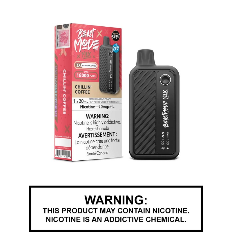 Chillin Coffee Iced Flavour Beast Beast Mode Max Disposable Vape