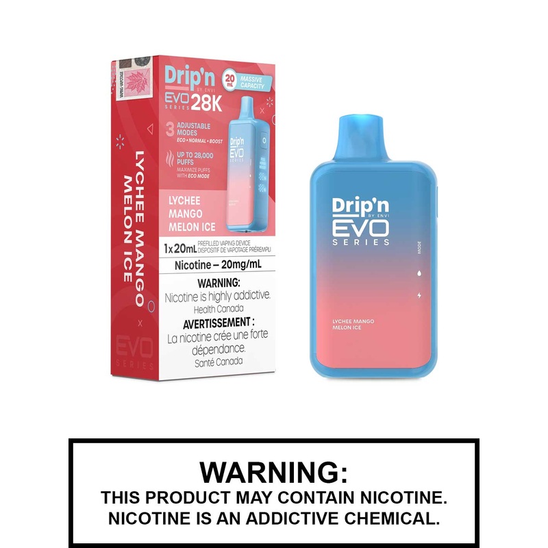 Lychee Melon Mango Ice Drip’n EVO 28K Disposable Vape