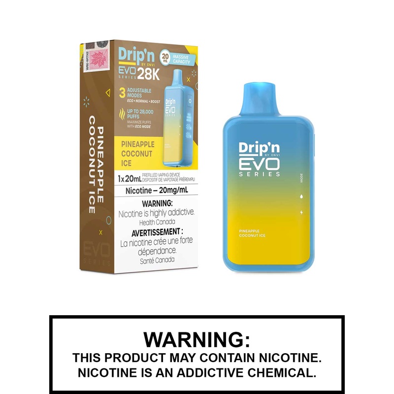 Pineapple Coconut Ice Drip’n EVO 28K Disposable Vape